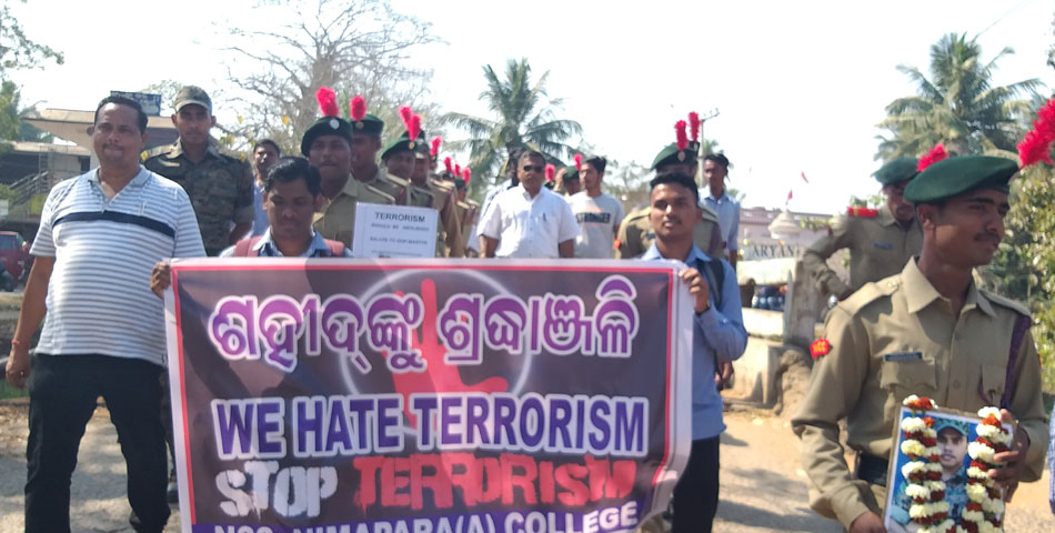 Candle rally in pulwama attack